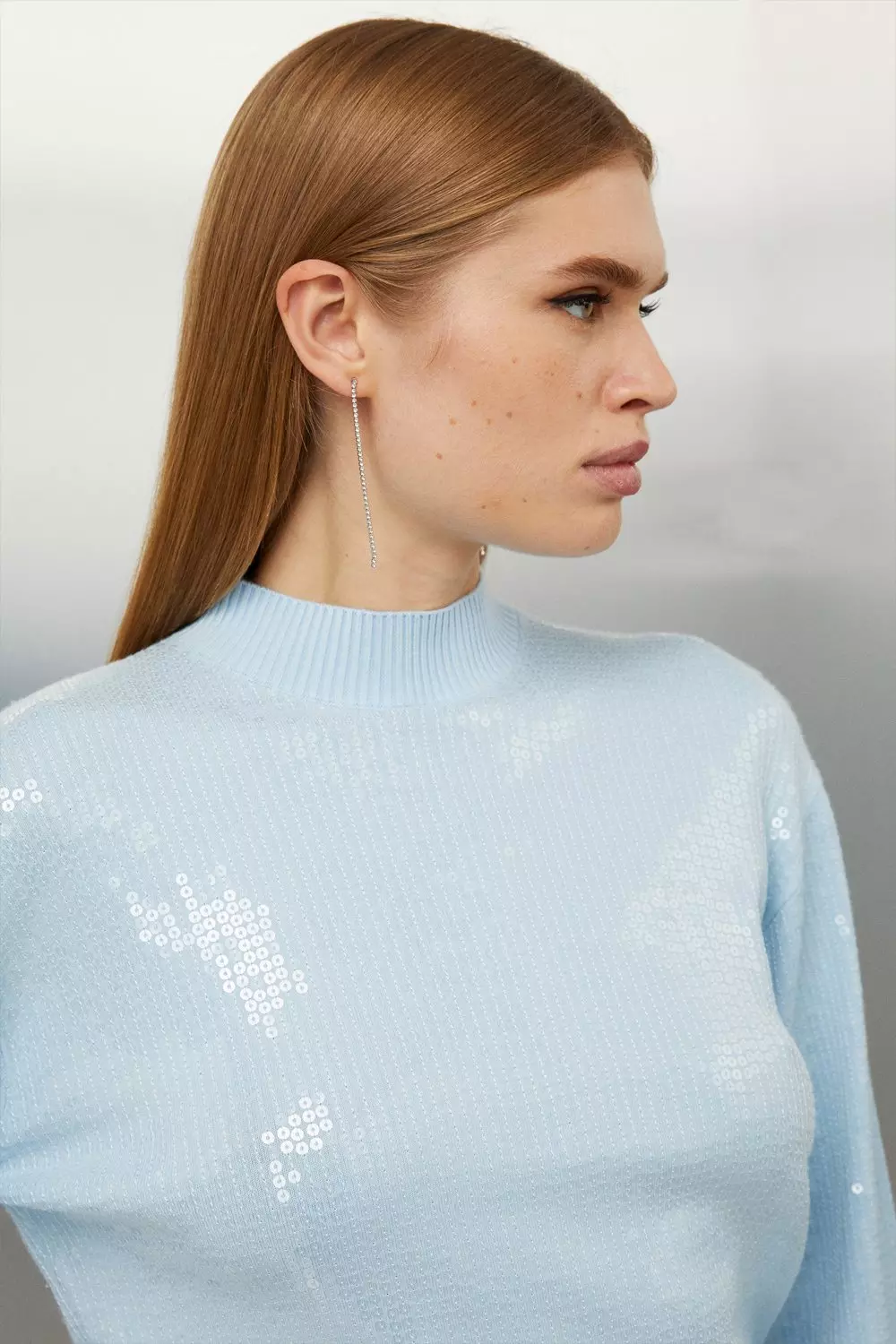 Blue sequin hot sale jumper